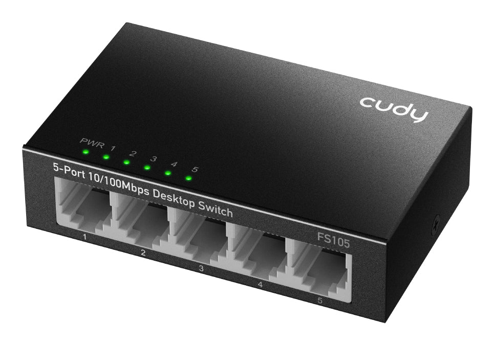CUDY 5-Port 10/100 Mbps Metal Switch "FS105"