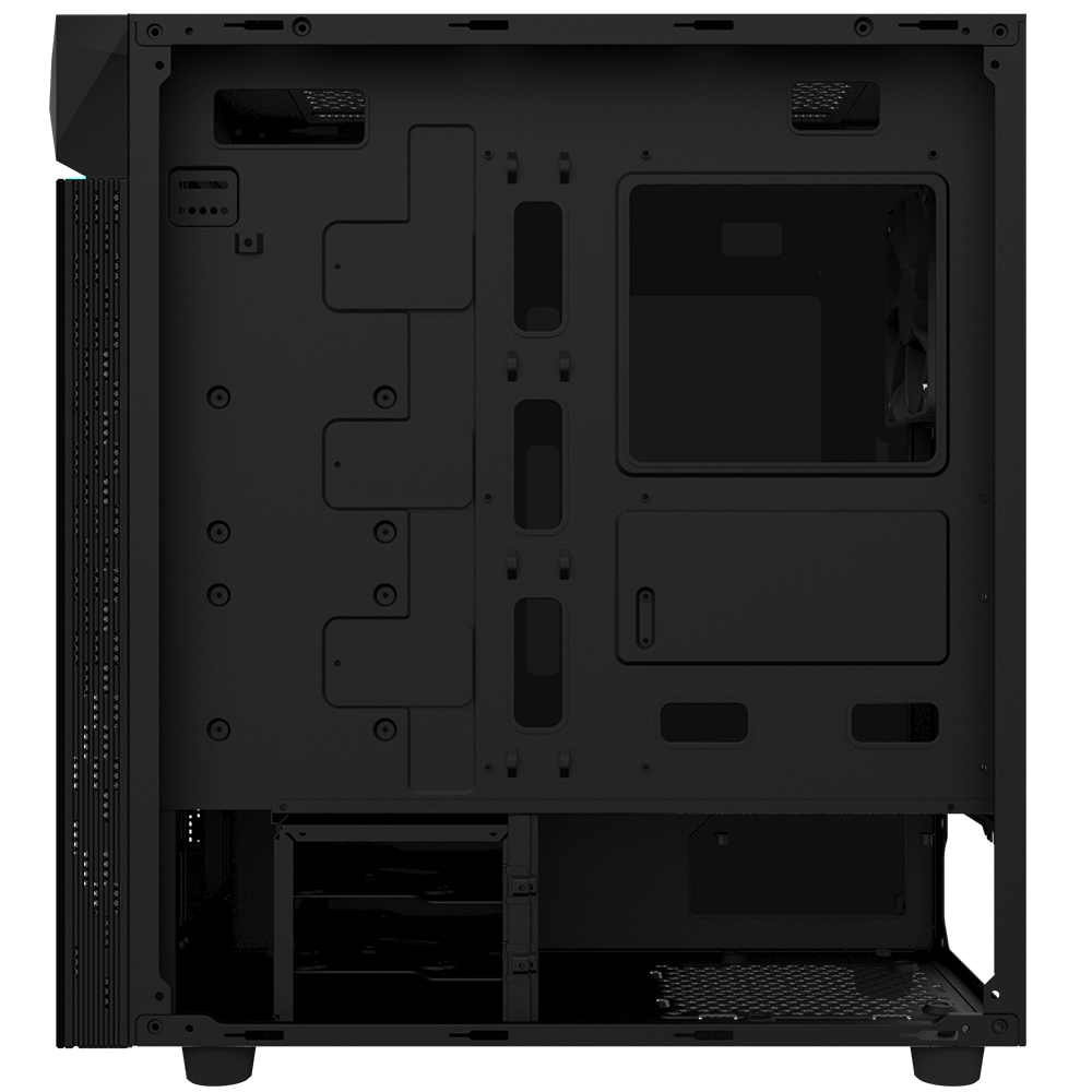 CARCASA GIGABYTE Middle Tower, ATX, "C200 GLASS", fara sursa, sticla securizata, fan x 1, USB 3.0 x 2, Jack 3.5 mm x 2, mesh pt. filtrare praf, negru, "GB-C200G"