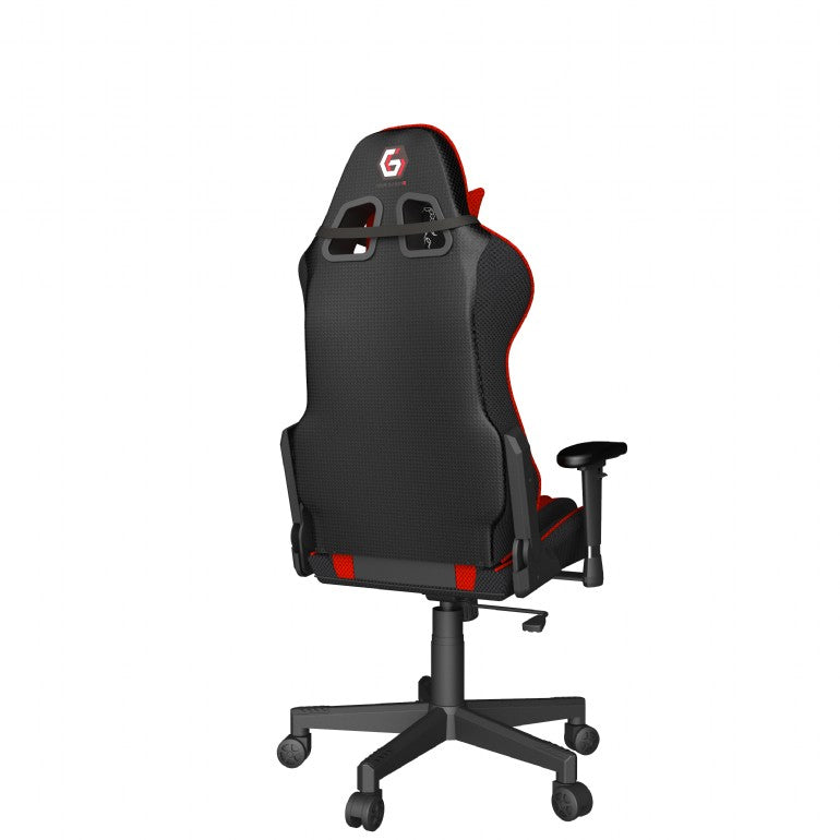 SCAUN GAMING Gembird, ergonomic, reglabil inaltime, rotatie 360 gr, black & red sport, brate ajustabile, greutate max. 136kg