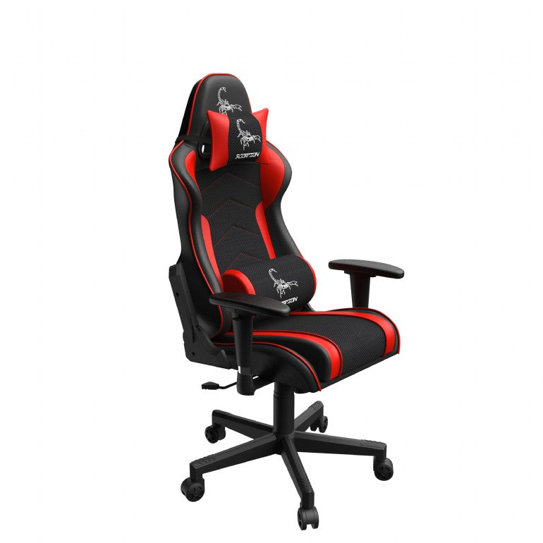 SCAUN GAMING GEMBIRD, ergonomic, reglabil inaltime, rotatie 360 gr, black & red, brate ajustabile, greutate max. 136kg, perna tetiera, perna lombara, dimensiuni 52*80*125~133.5cm "GC-SCORPION-02X"