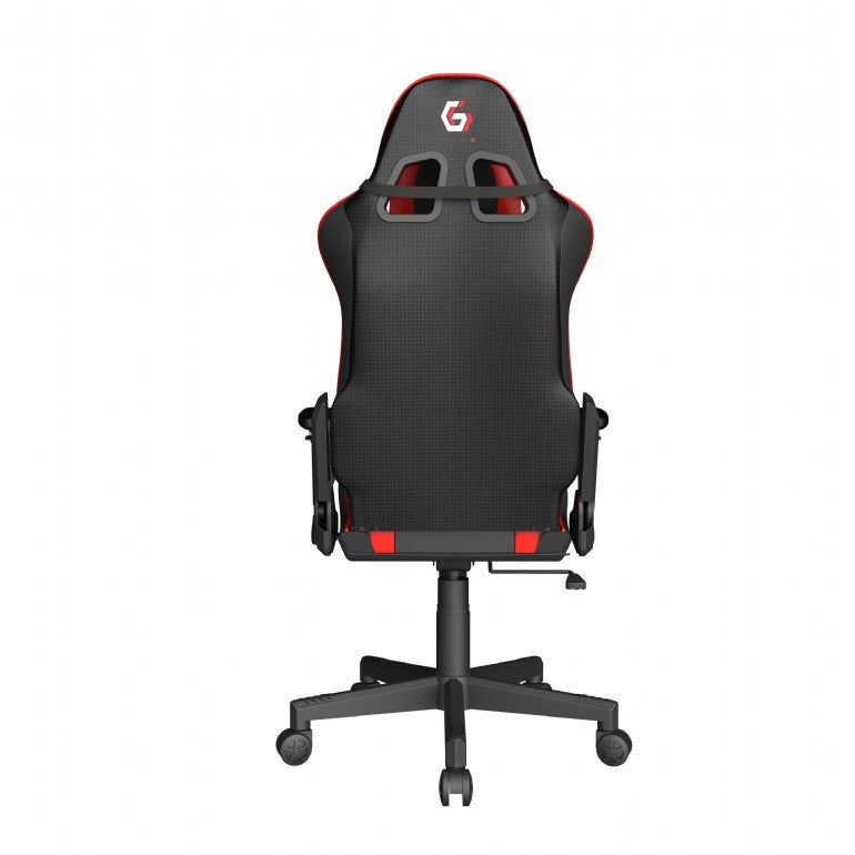 SCAUN GAMING GEMBIRD, ergonomic, reglabil inaltime, rotatie 360 gr, black & red, brate ajustabile, greutate max. 136kg, perna tetiera, perna lombara, dimensiuni 52*80*125~133.5cm "GC-SCORPION-02X"