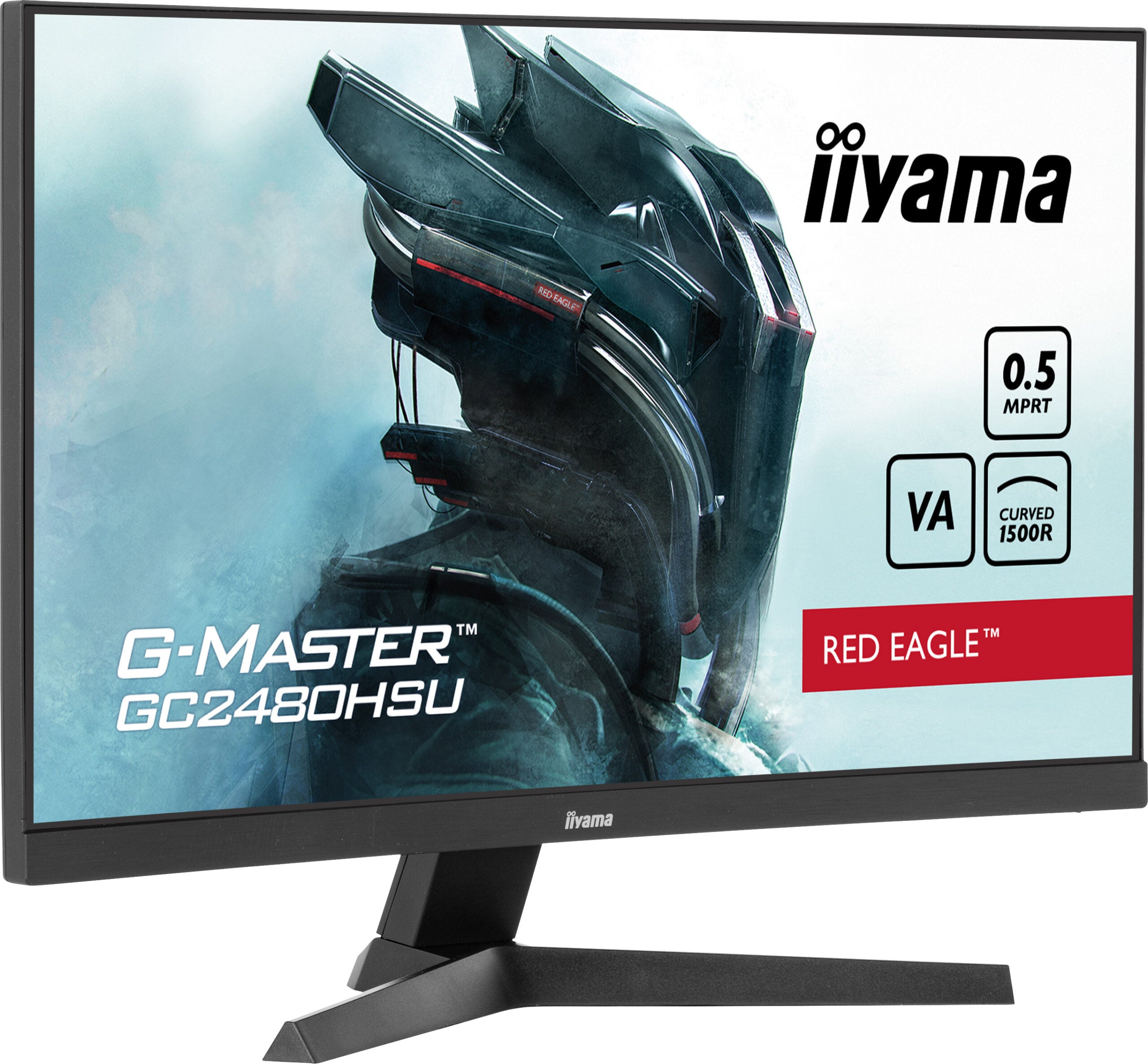 IIYAMA Monitor LED GC2480HSU-B1 23.6" VA Curved 1920 x 1080 180Hz 300 cd/m 3000:1 HDMI DP USB HUB Tilt "GC2480HSU-B1"