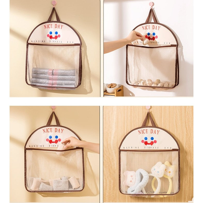 Geanta de Depozitare, Tip Saculet, de Agatat, Multifunctionala, din Plasa, 40 x 10 x 44 cm, Negru