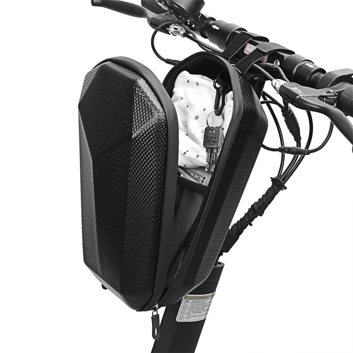 Geanta pentru Trotineta Electrica, Hard Shell de 4 L, Geanta Frontala pentru Bicicleta, Impermiabila Rigida pentru Bicicleta, 30 x 15.5 x 13 cm, Negru