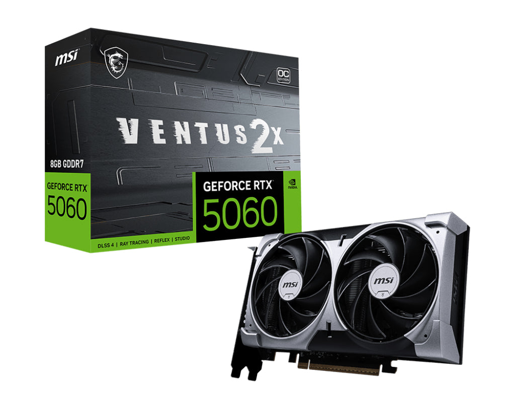 MSI GeForce RTX 5060 8GB VENTUS 2X OC VGA "GEFORCE RTX 5060 8G VENTUS 2X OC"