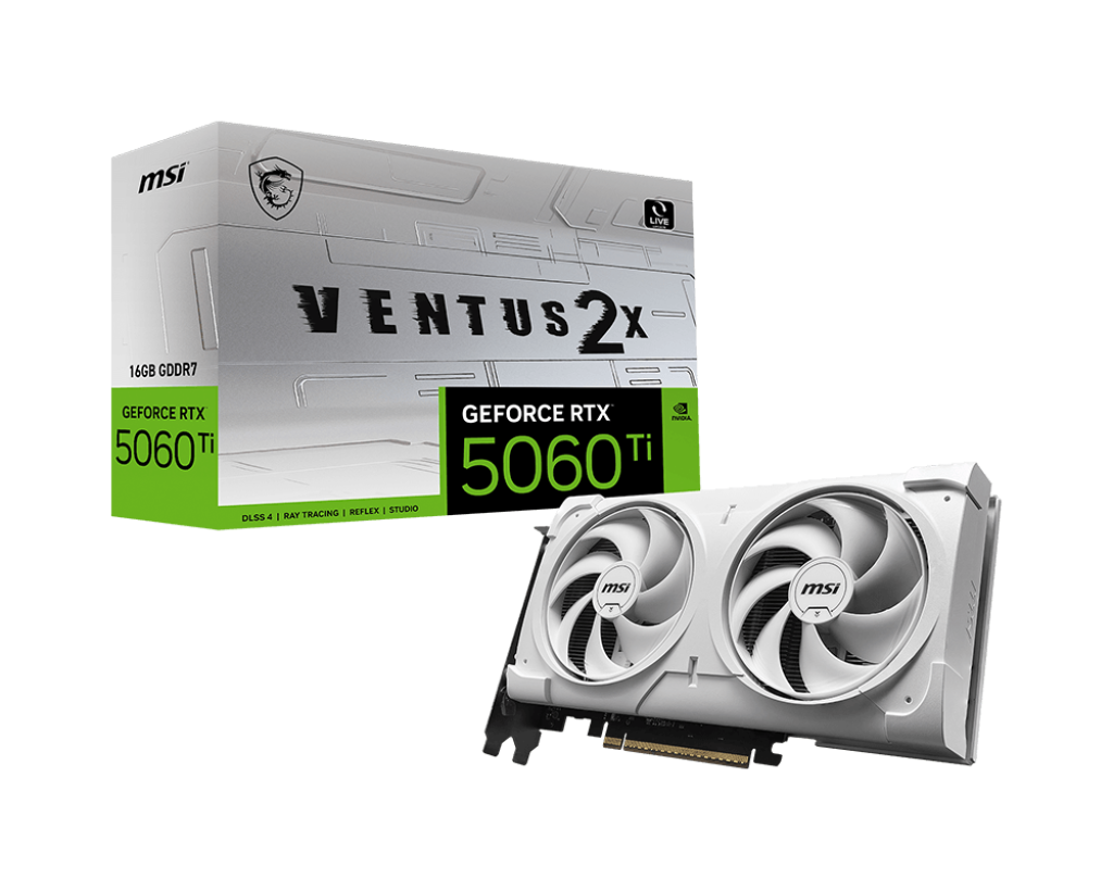 MSI GeForce RTX 5060 Ti 16G VENTUS 2X WHITE PLUS 