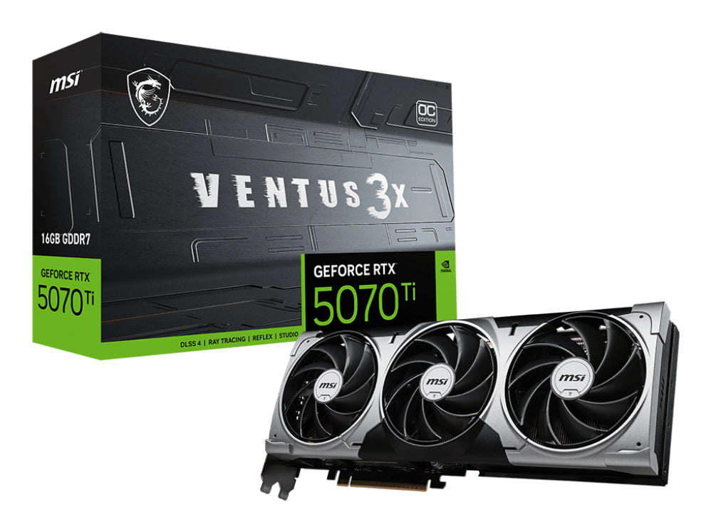 Placa video GeForce RTX 5070 Ti VENTUS 3X OC 16GB GDDR7 256-bit DLSS 4.0