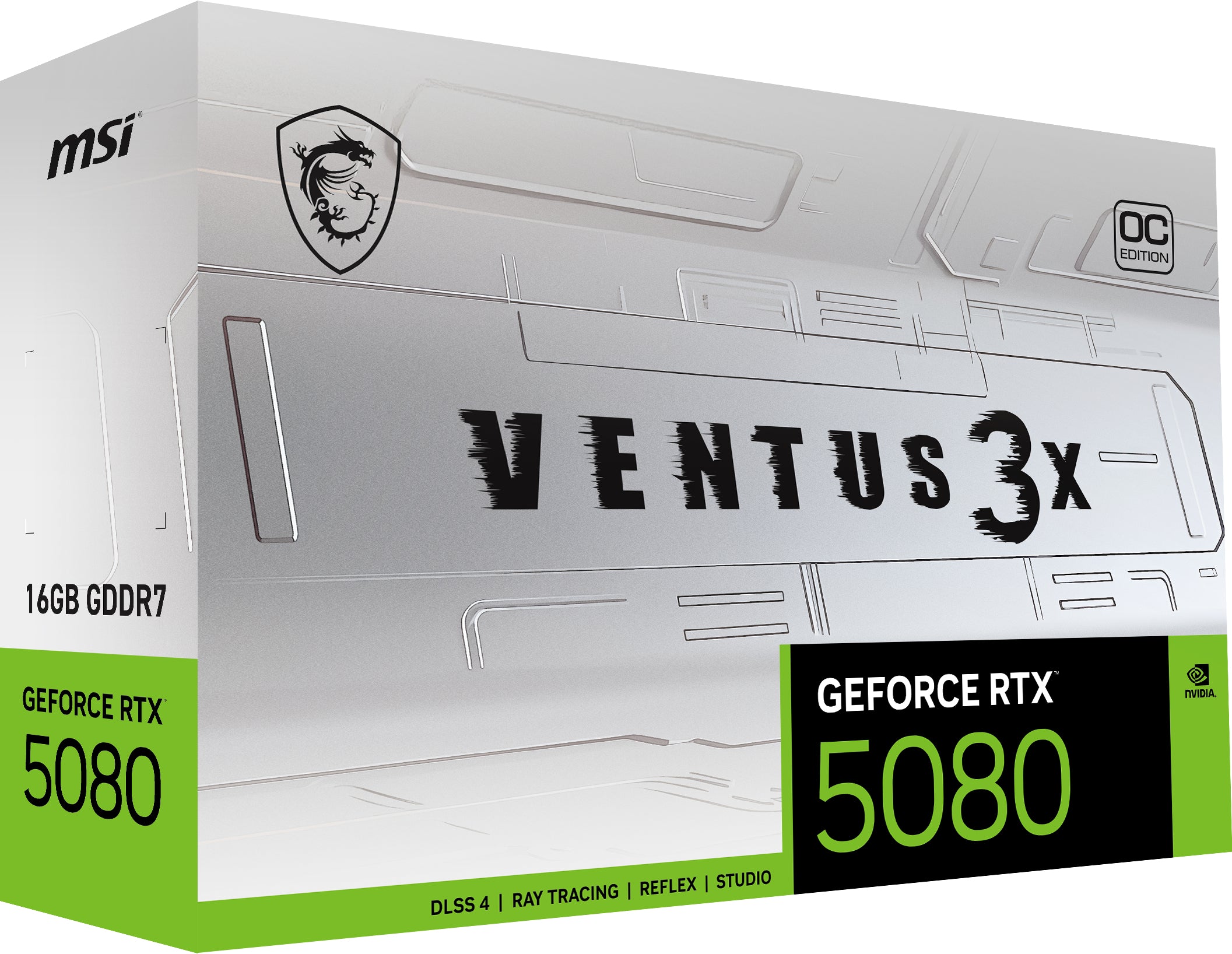 MSI GeForce RTX 5080 16G Ventus 3X OC WHITE "GeForce RTX 5080 16G Ventus 3X OC WHITE"