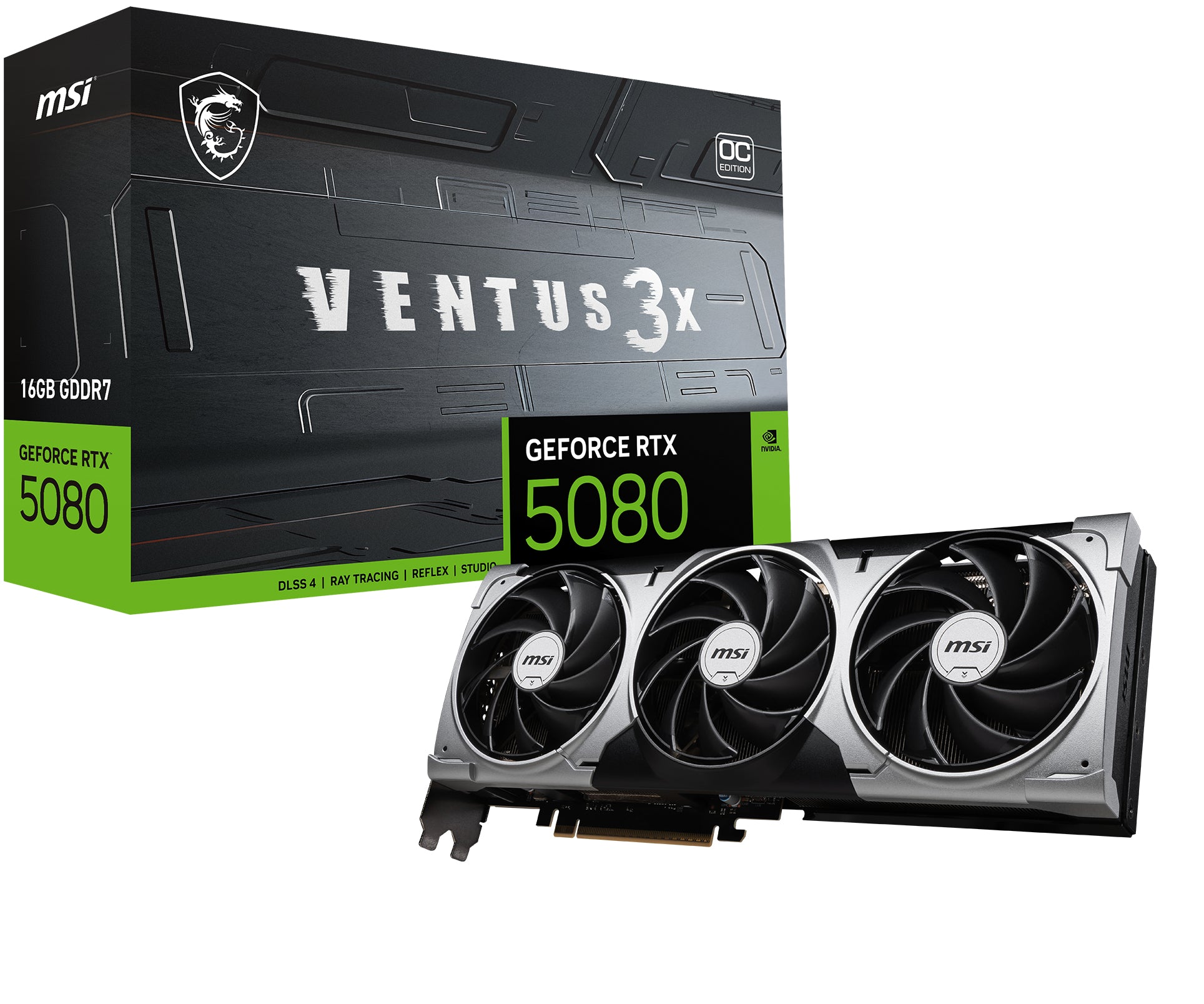 MSI GeForce RTX 5080 16G VENTUS 3X OC "GeForce RTX 5080 16G VENTUS 3X OC"