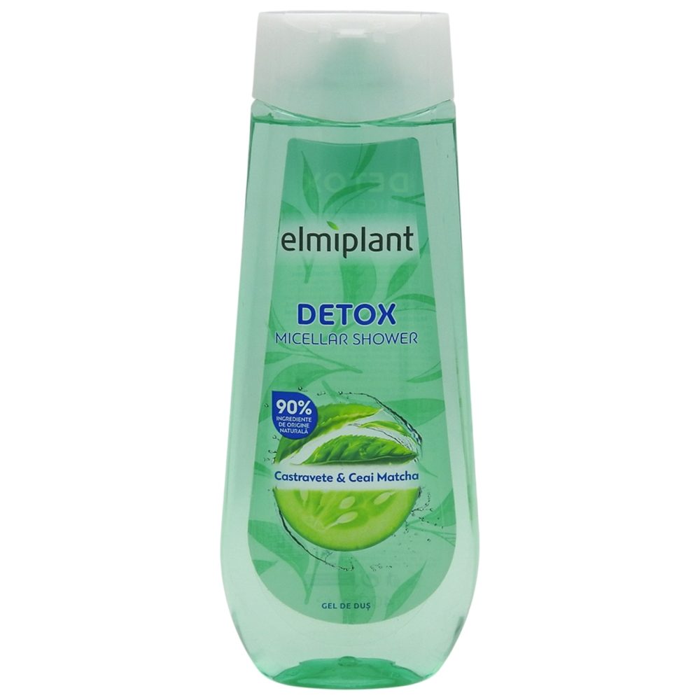 Gel de Dus, Elmiplant, 400 ml Detox Castravete Ceai Matcha