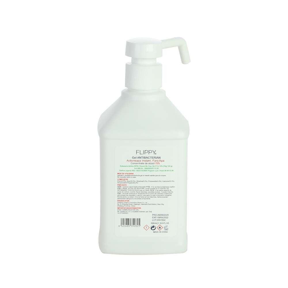 Gel dezinfectant pentru maini cu 70 % alcool cu efect antibacterian si virucid, 500 ml