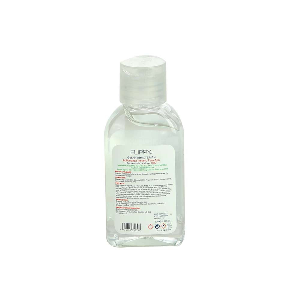 Gel dezinfectant pentru maini cu 70 % alcool cu efect antibacterian si virucid, 60 ml