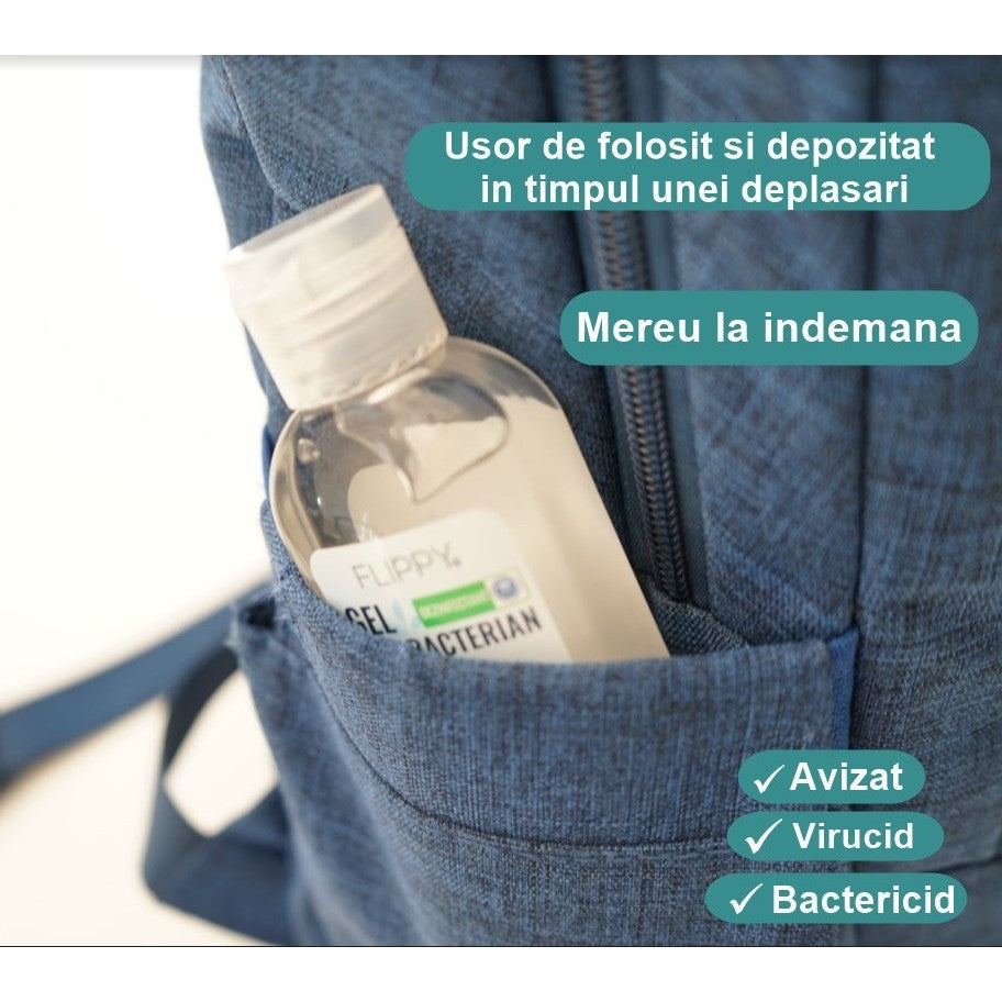 Gel dezinfectant pentru maini cu 70 % alcool cu efect antibacterian si virucid, 60 ml