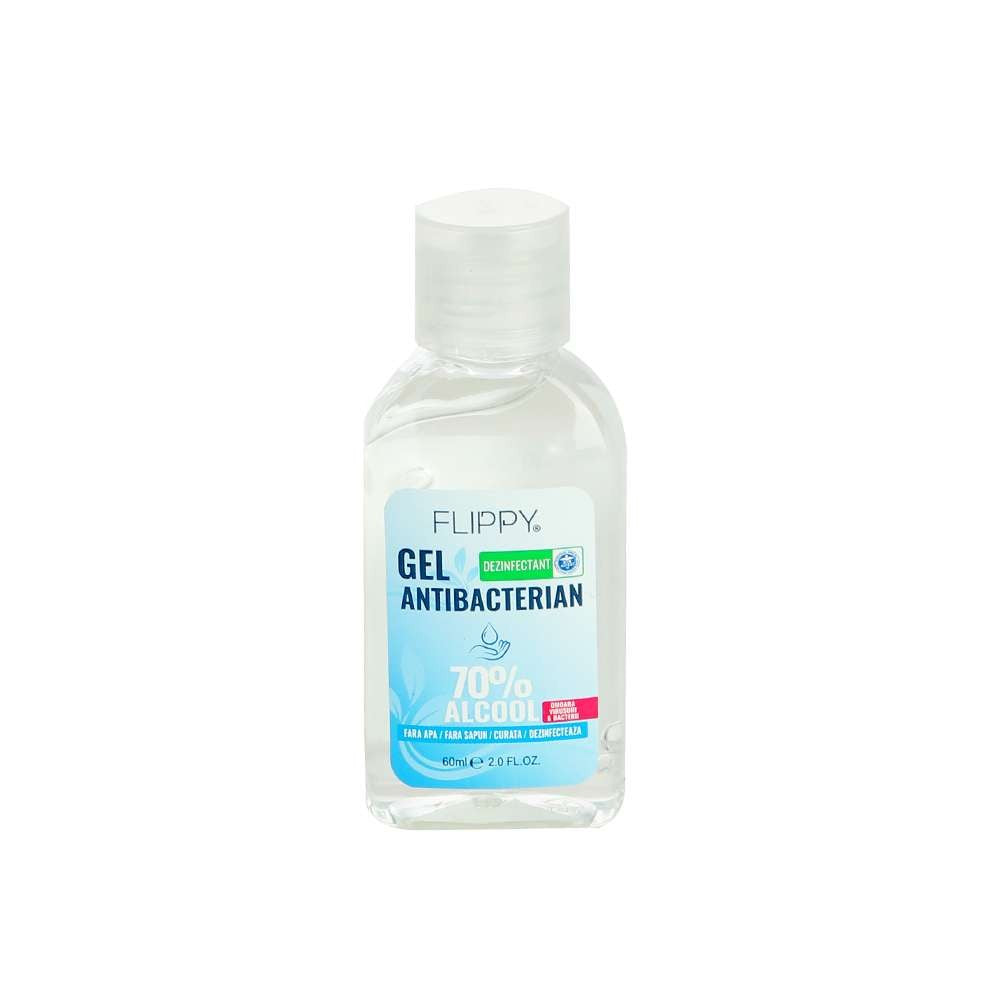 Gel dezinfectant pentru maini cu 70 % alcool cu efect antibacterian si virucid, 60 ml