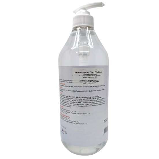 Gel dezinfectant pentru maini cu 70 % alcool Flippy cu efect antibacterian si virucid, 980 ml