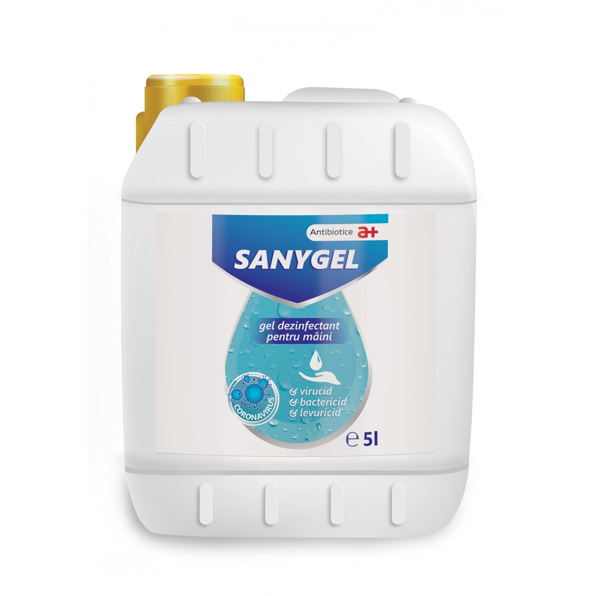 Gel dezinfectant pentru maini pe baza de etanol denaturat, Sanygel, 5000 ml