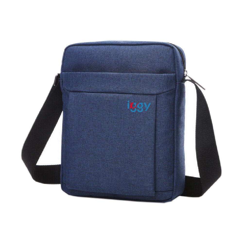 GEANTA CROSSBODY Iggy,1 bretea, 1 compartiment principal,1 compartiment frontal, 21x26x5.6cm, polyester,albastru "IGSB-CROSS-BL"