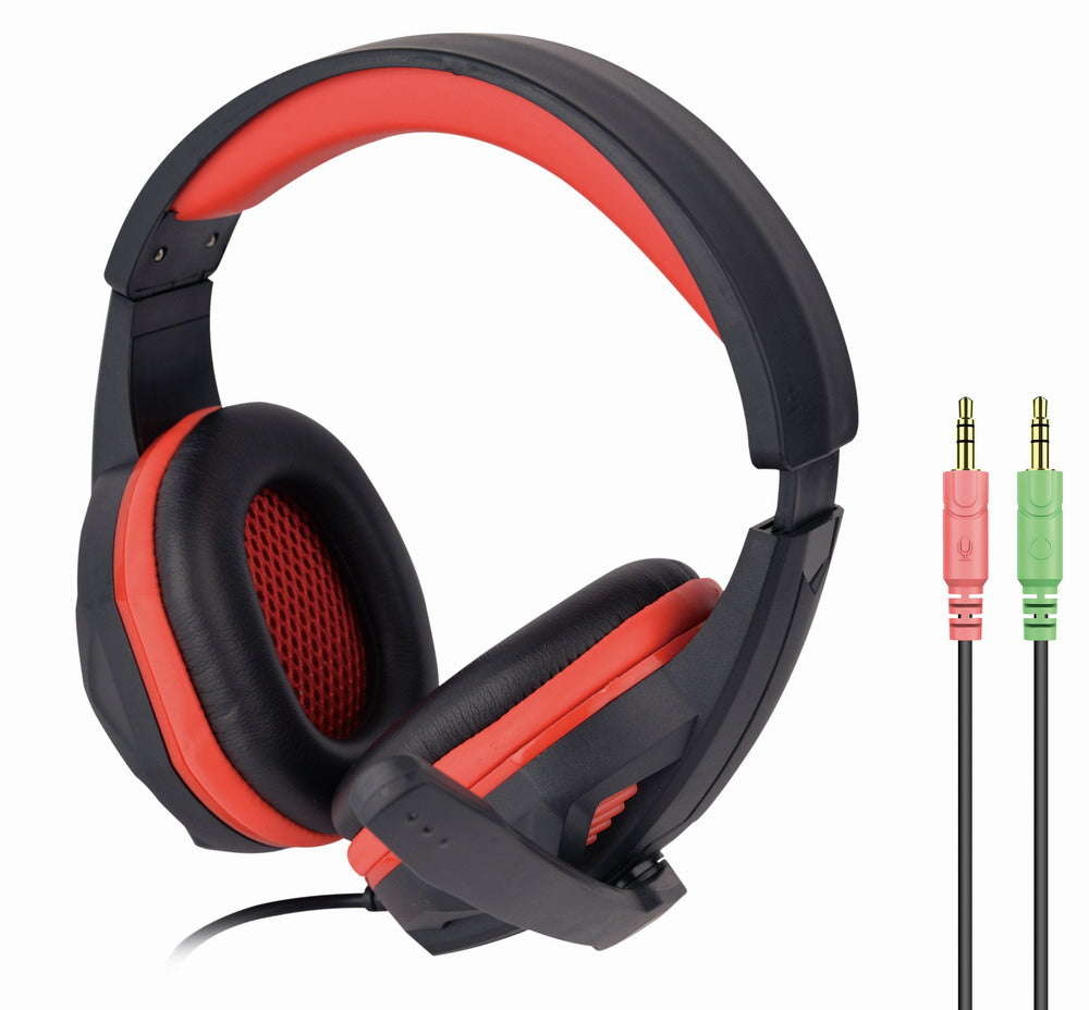 KIT 4-in-1 GEMBIRD, gaming, cu fir, tastatura 104 taste (+ 8 taste multimedia) + mouse 2400dpi 4 butoane + casti cu mic 2x3.5" + pad 300x250mm, USB, black "GGS-UMG4-02"
