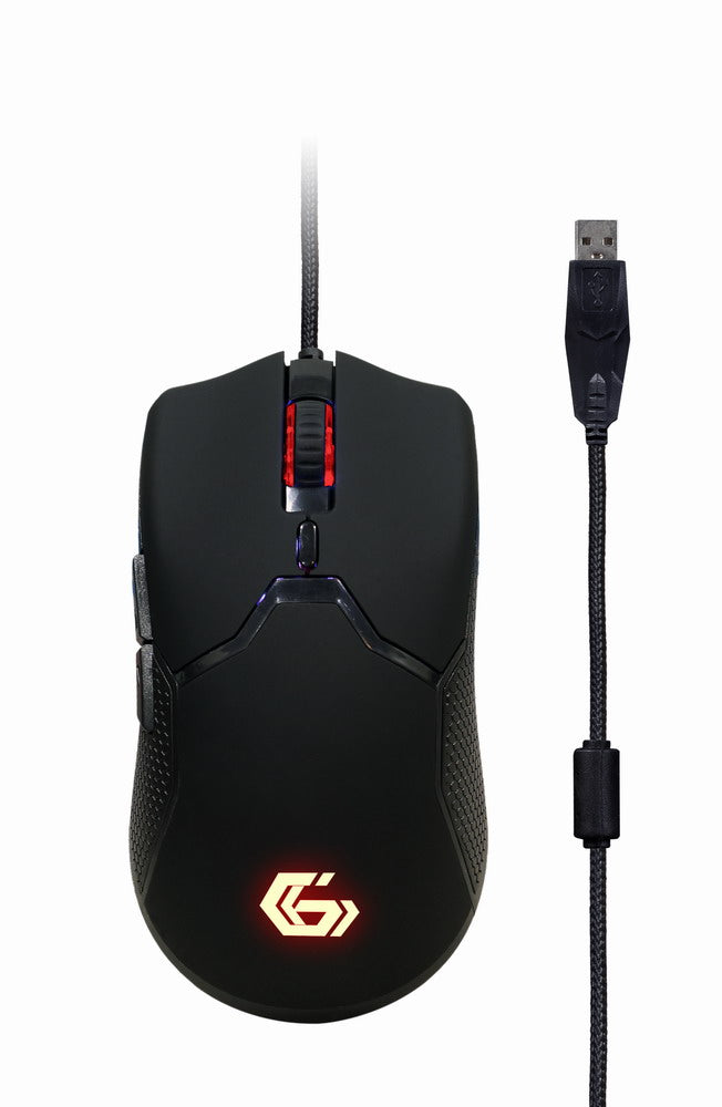 KIT 4-in-1 GEMBIRD, gaming, cu fir, tastatura 104 taste + mouse 1600dpi 6 butoane + casti cu mic 2x3.5" + pad 300x250mm, backlight, USB, black "Phantom" "GGS-UMGL4-01"