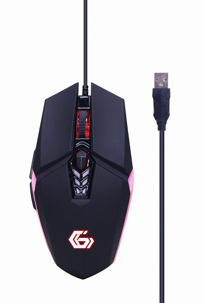 KIT 4-in-1 GEMBIRD, gaming, cu fir, tastatura 104 taste + mouse 2400dpi 6 butoane + casti cu mic 2x3.5" + pad 300x250mm, backlight, USB, black "Ghost" "GGS-UMGL4-02"
