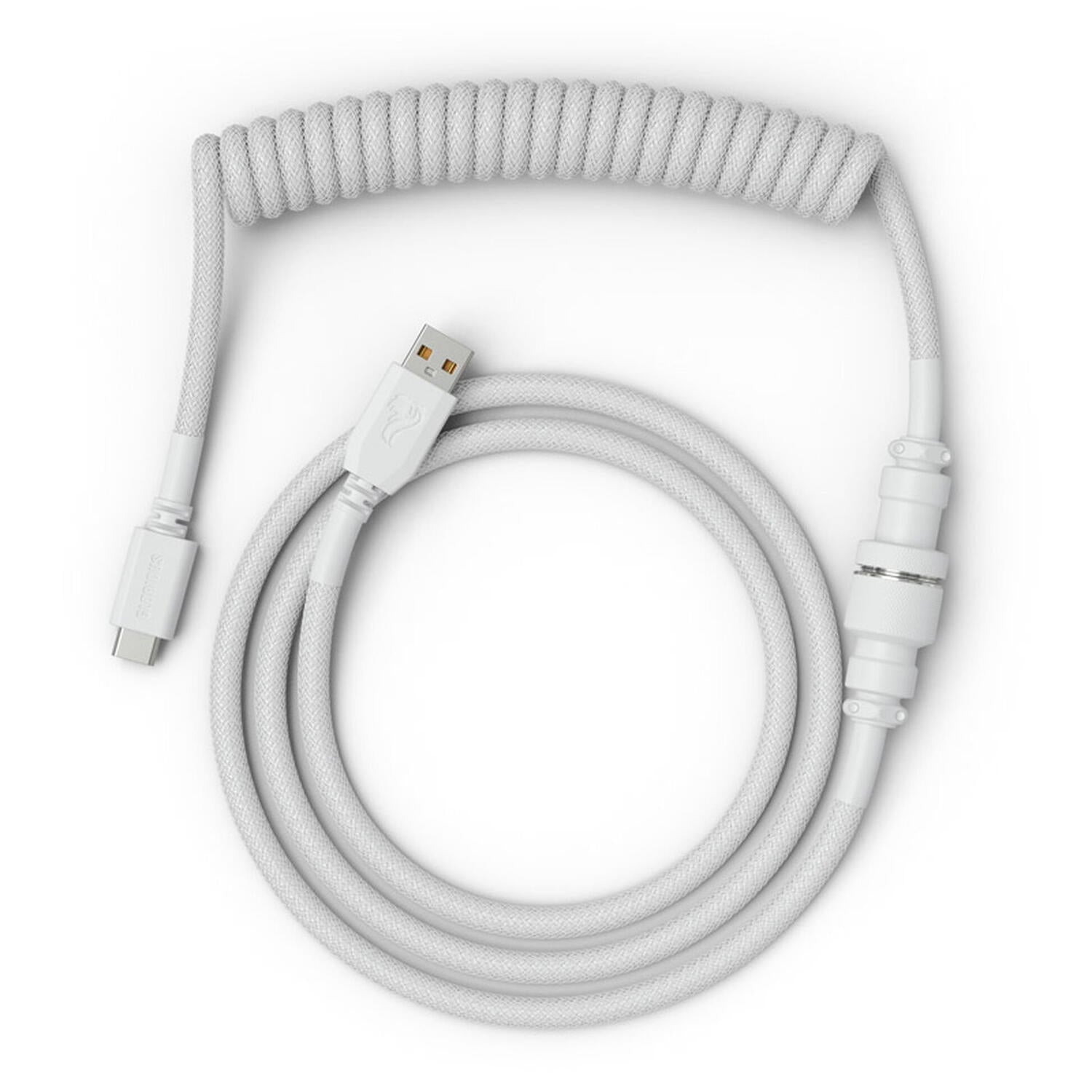Glorious cablu tastatura Coiled Ghost, USB-C - USB-A, 1.37m, Alb "GLO-CBL-COIL-WHITE"