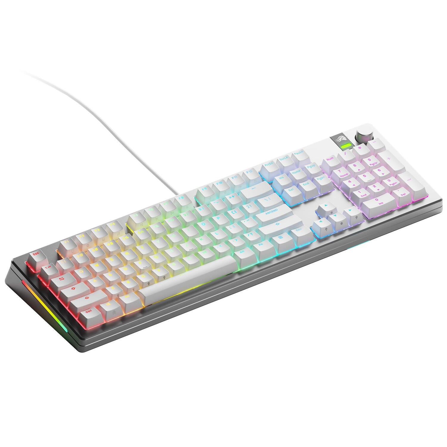 Glorious Tastatura mecanica GMMK 3 PRO 100% Prebuilt, USB-C, Fox Switches, US layout, 104 taste, Gri "GLO-KB-GMMK3-PRO-100-PB-FOX-W-SIL-US"