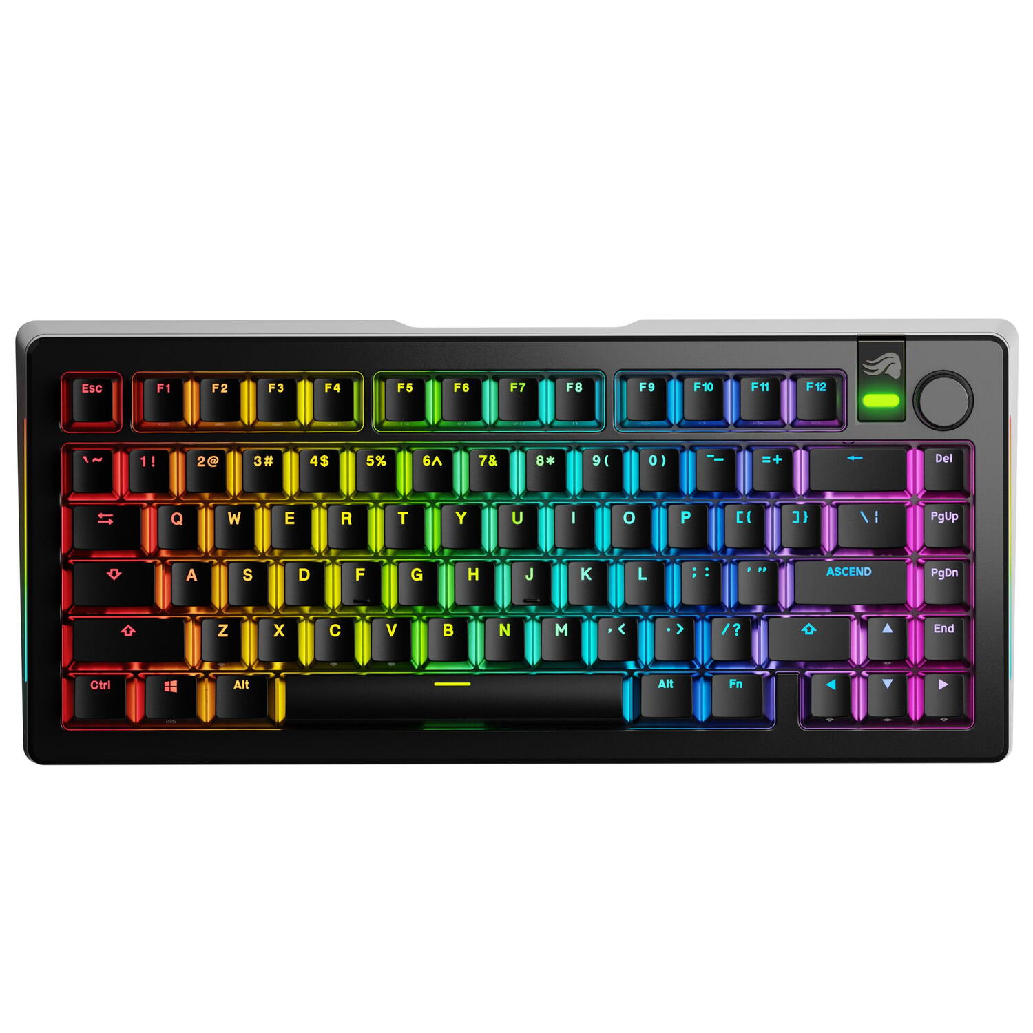 Glorious Tastatura mecanica GMMK 3 PRO 75% Prebuilt Wireless , USB-C, Fox Switches, US layout, 81 taste, Negru "GLO-KB-GMMK3-PRO-75-PB-FOX-WL-BLK-US"