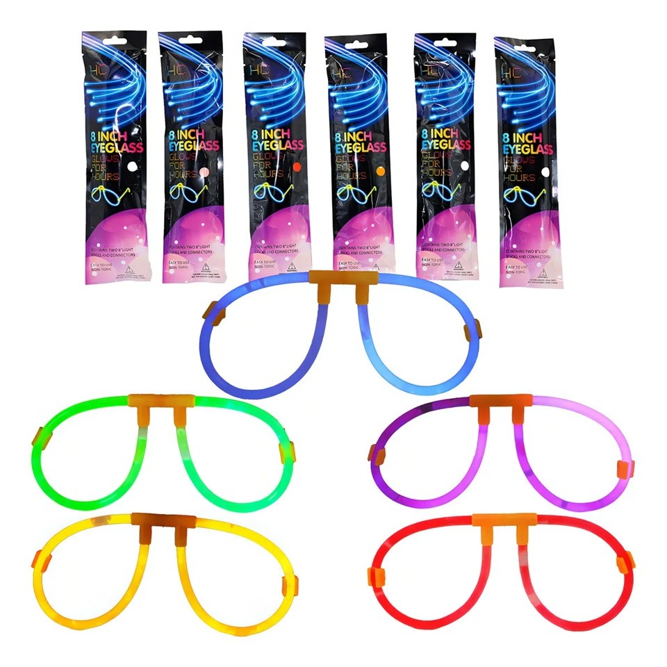 Ochelari Decorativi, din Plastic, Fluorescenti, Accesoriu Petrecere, Roz