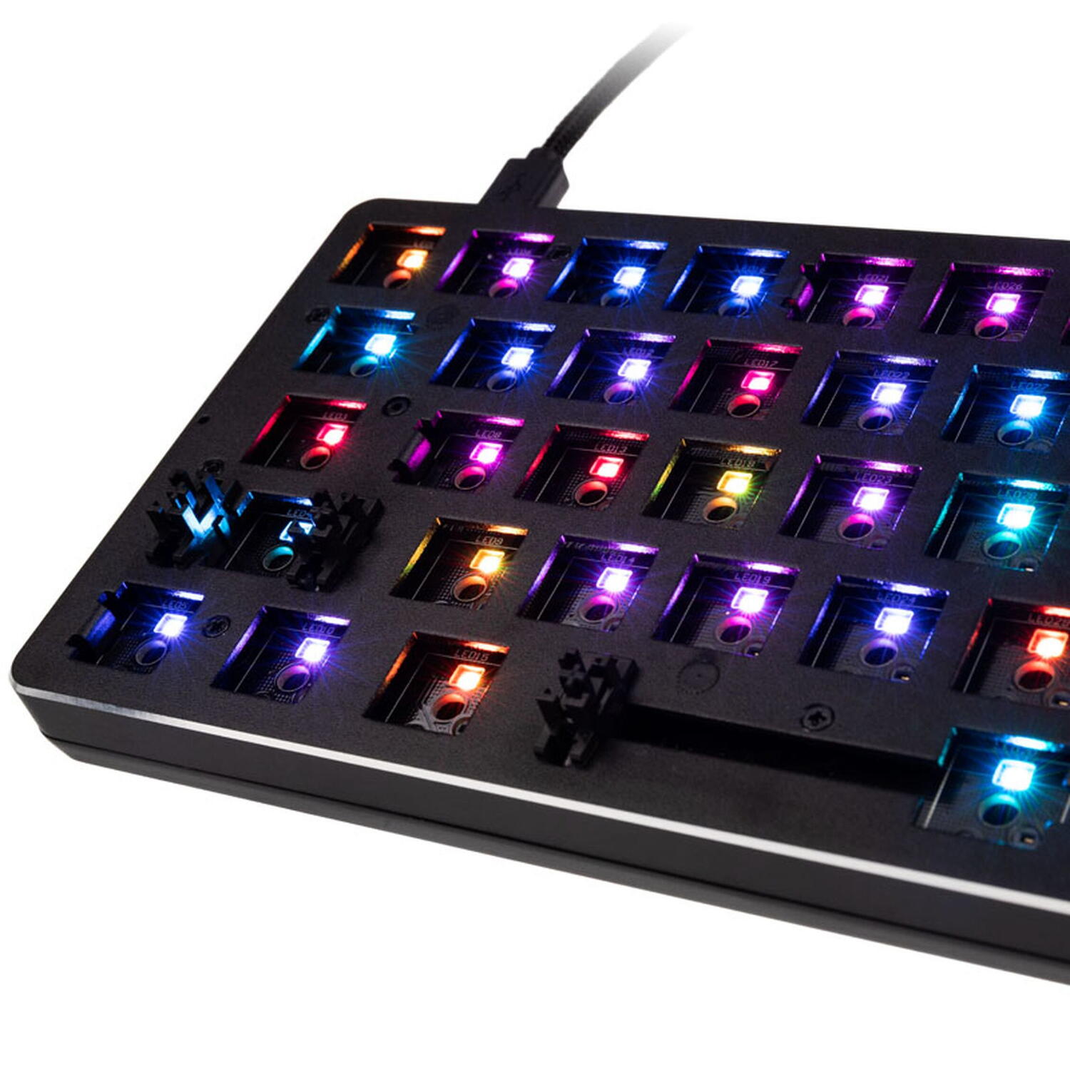 Glorious Barebone GMMK Compact, ANSI Layout, USB-C, RGB, Negru "GMMK-COMPACT-RGB"