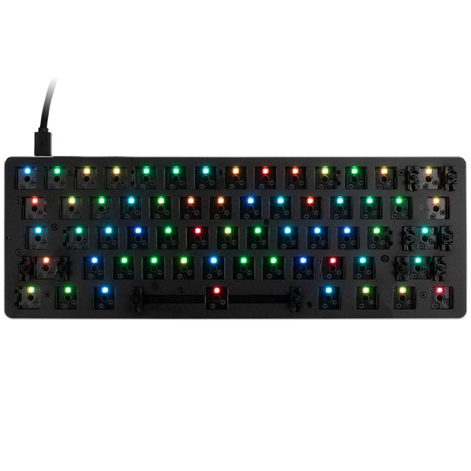 Glorious Barebone GMMK Compact, ANSI Layout, USB-C, RGB, Negru "GMMK-COMPACT-RGB"