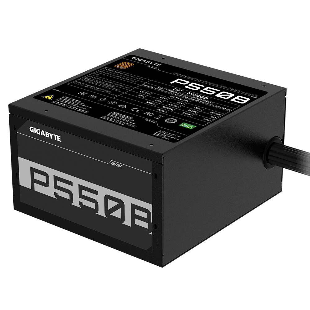 SURSA GIGABYTE , 550 W, ATX 12V V2.31, fan 120 mm x 1, 80 Plus Bronze, "GP-P550B"
