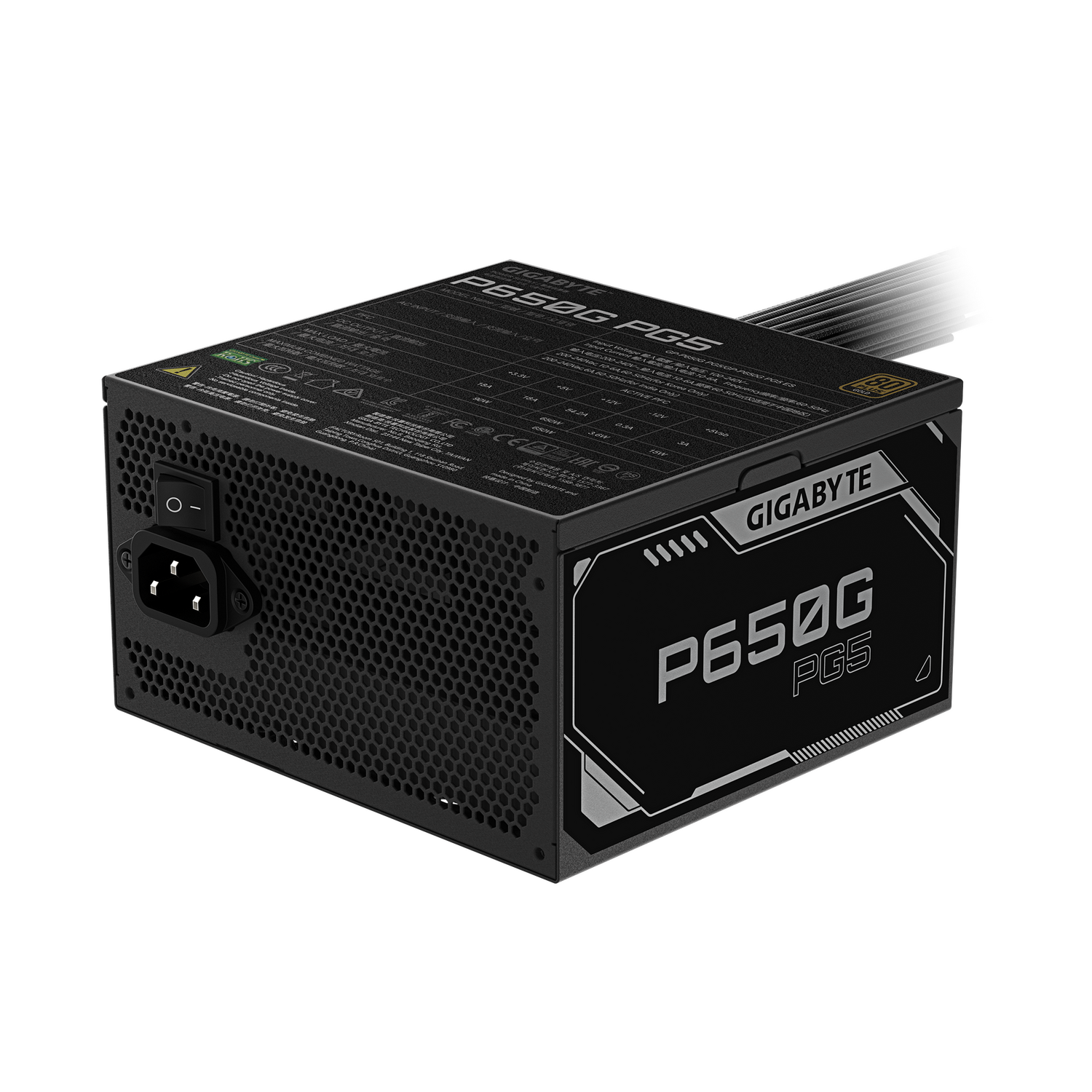 Sursa GIGABYTE GP-P650G PG5, 650W, 80 PLUS Gold, ATX 3.1, PCIe Gen 5.1, Negru "GP-P650G PG5"