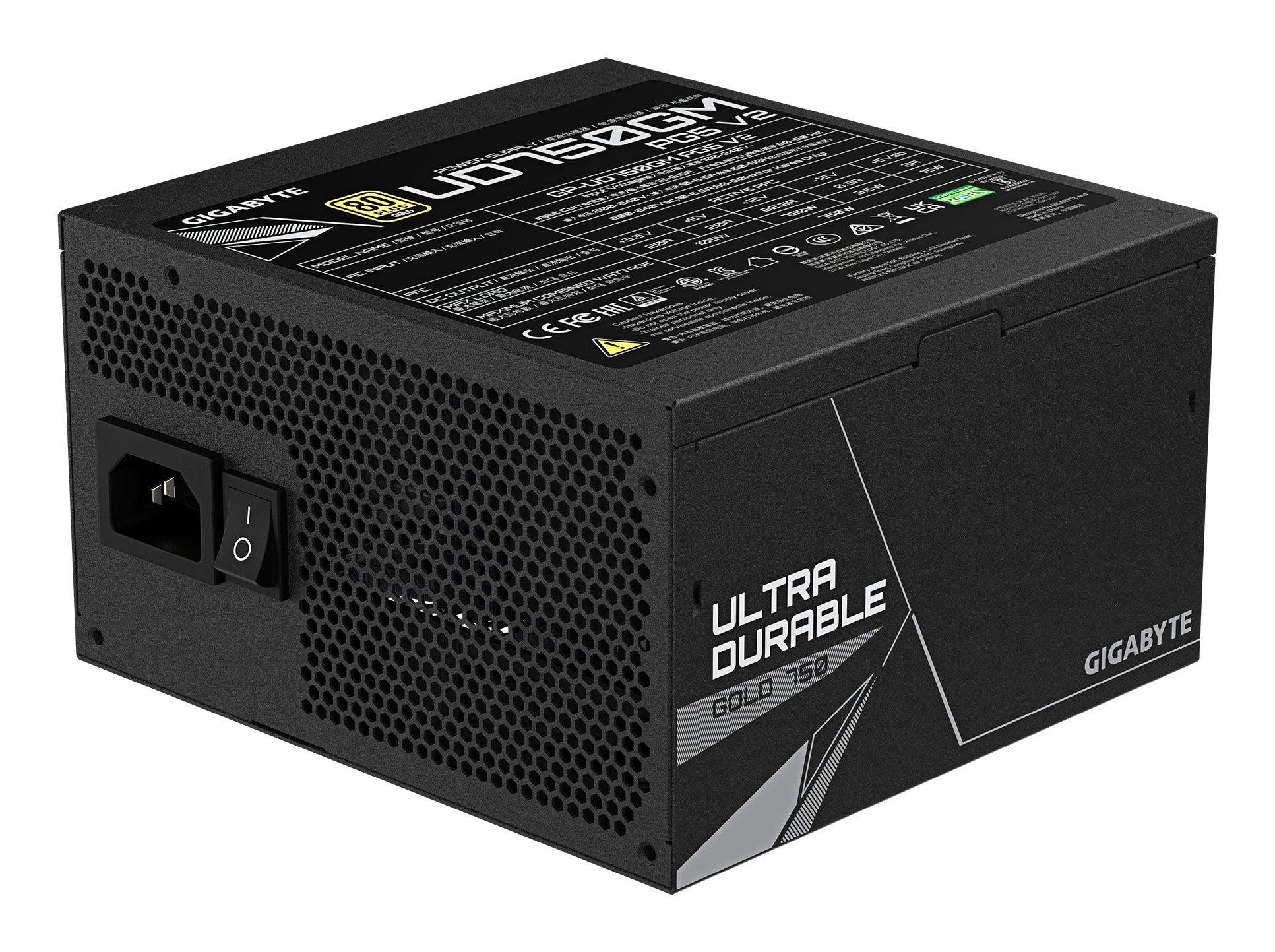 Sursa GIGABYTE GP-UD750GM PG5 V2, Full Modulara, 750w, 80 Plus Gold, ATX, Negru "GP-UD750GM PG5 V2"