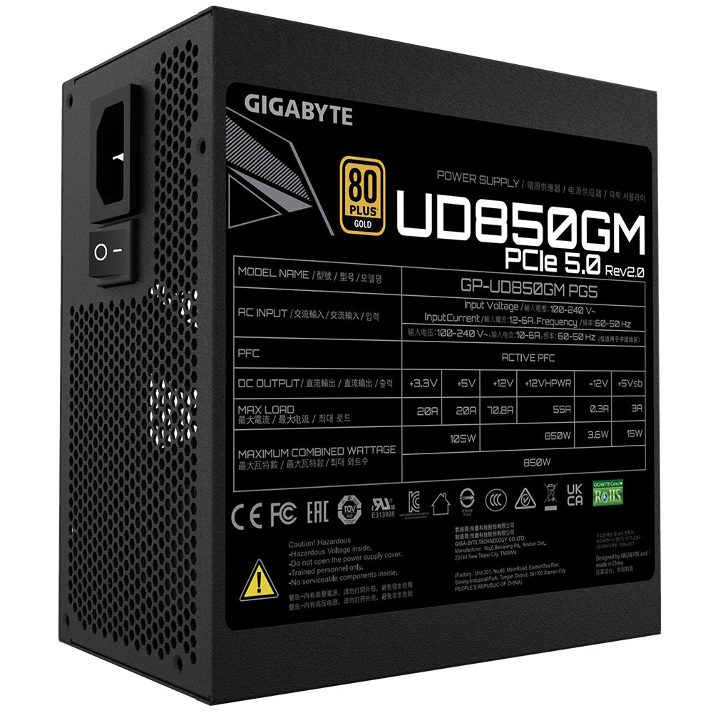 GIGABYTE UD850GM PG5 V2 Power Supply Uni "GP-UD850GM PG5 V2 EU"