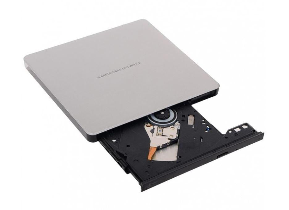 DVD-RW extern, LG, interfata USB 2.0, argintiu, 