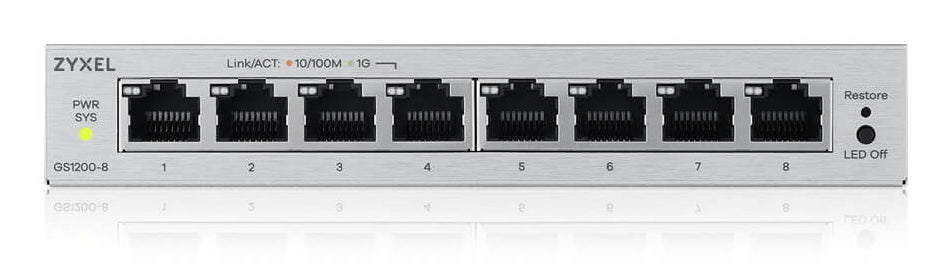ZyXel GS1200-8 8-PORT WEB MNG SWITCH 