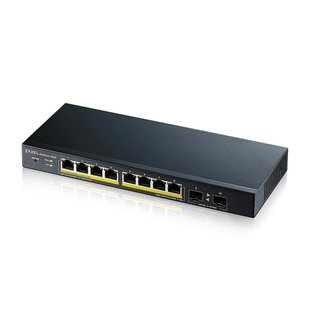 ZYXEL GS1900-10HP GBE POE SWITCH L2 "GS1900-10HP-EU0102F"