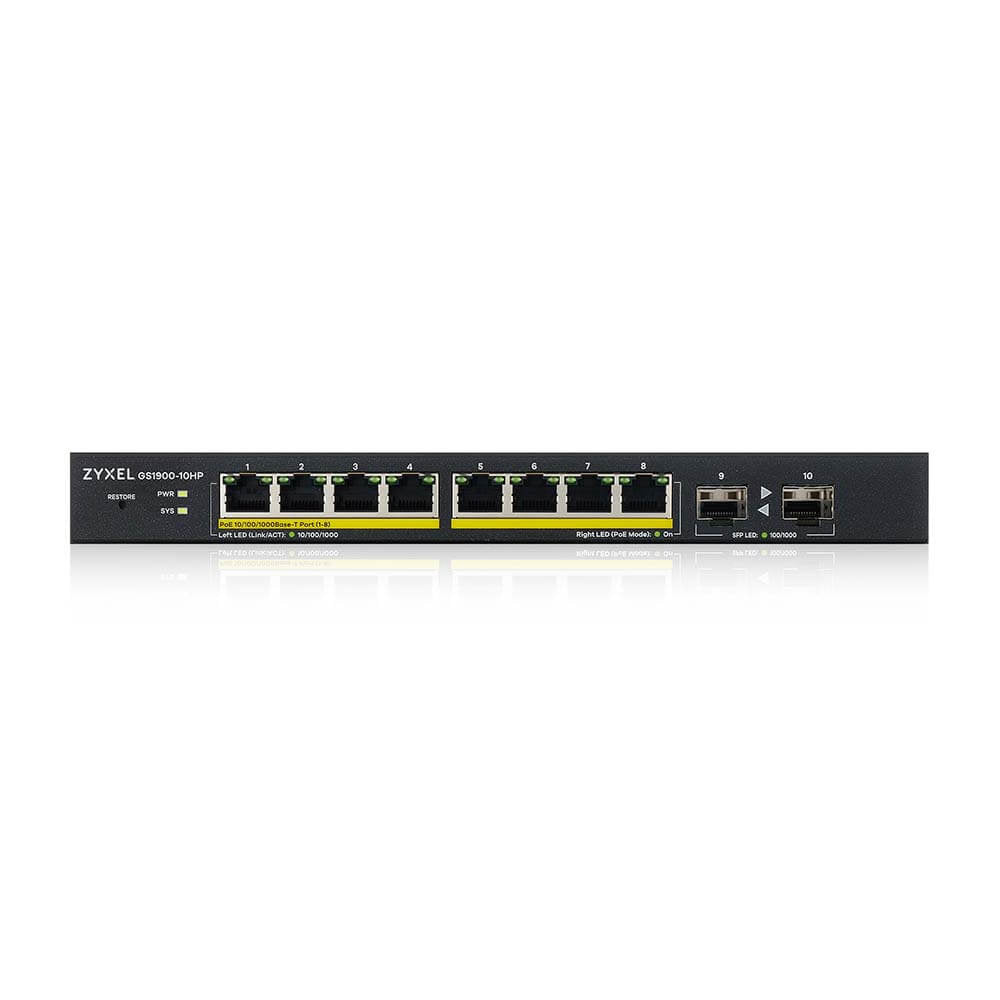ZYXEL GS1900-10HP GBE POE SWITCH L2 "GS1900-10HP-EU0102F"