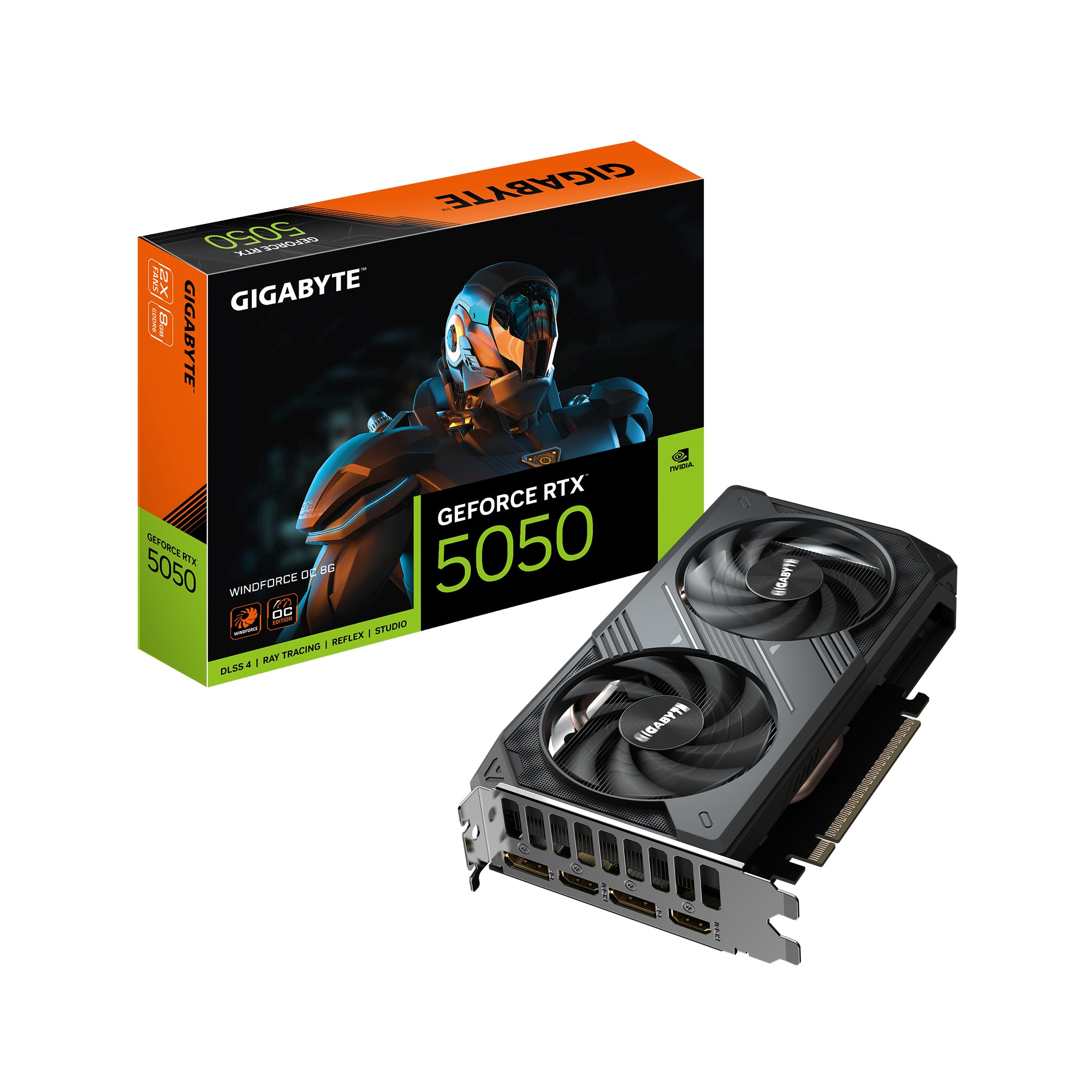 VGA GIGABYTE RTX 5050 WINDFORCE OC 8GB "GV-N5050WF2OC-8GD"