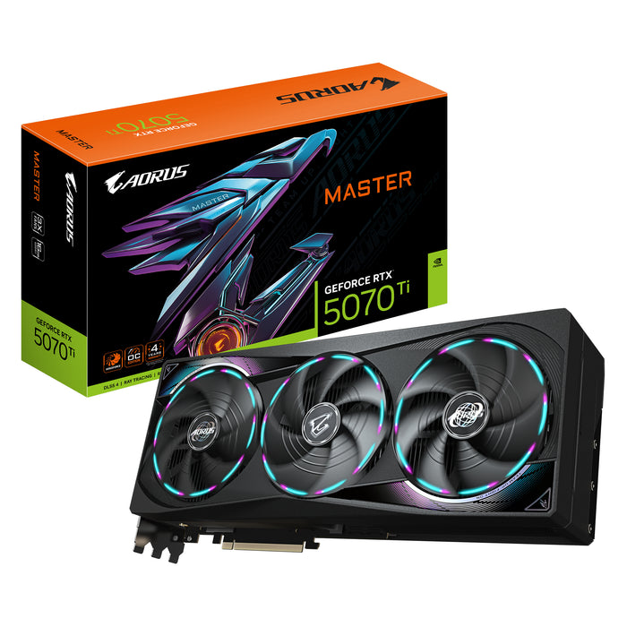 Gigabyte Placa video Aorus GeForce RTX 5070 Ti Master 16G, 16384 MB GDDR7 "GV-N507TAORUS M-16GD" – Placi video