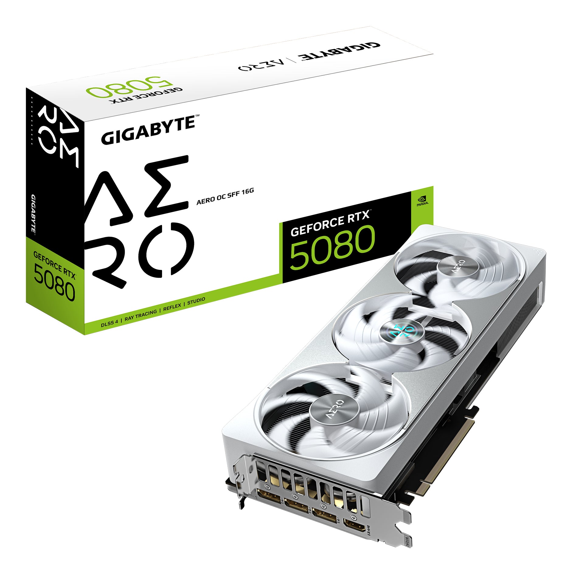 Placa video Gigabyte GeForce RTX 5080 Aero OC SFF 16G, 16384 MB GDDR7 "GV-N5080AERO OC-16GD"