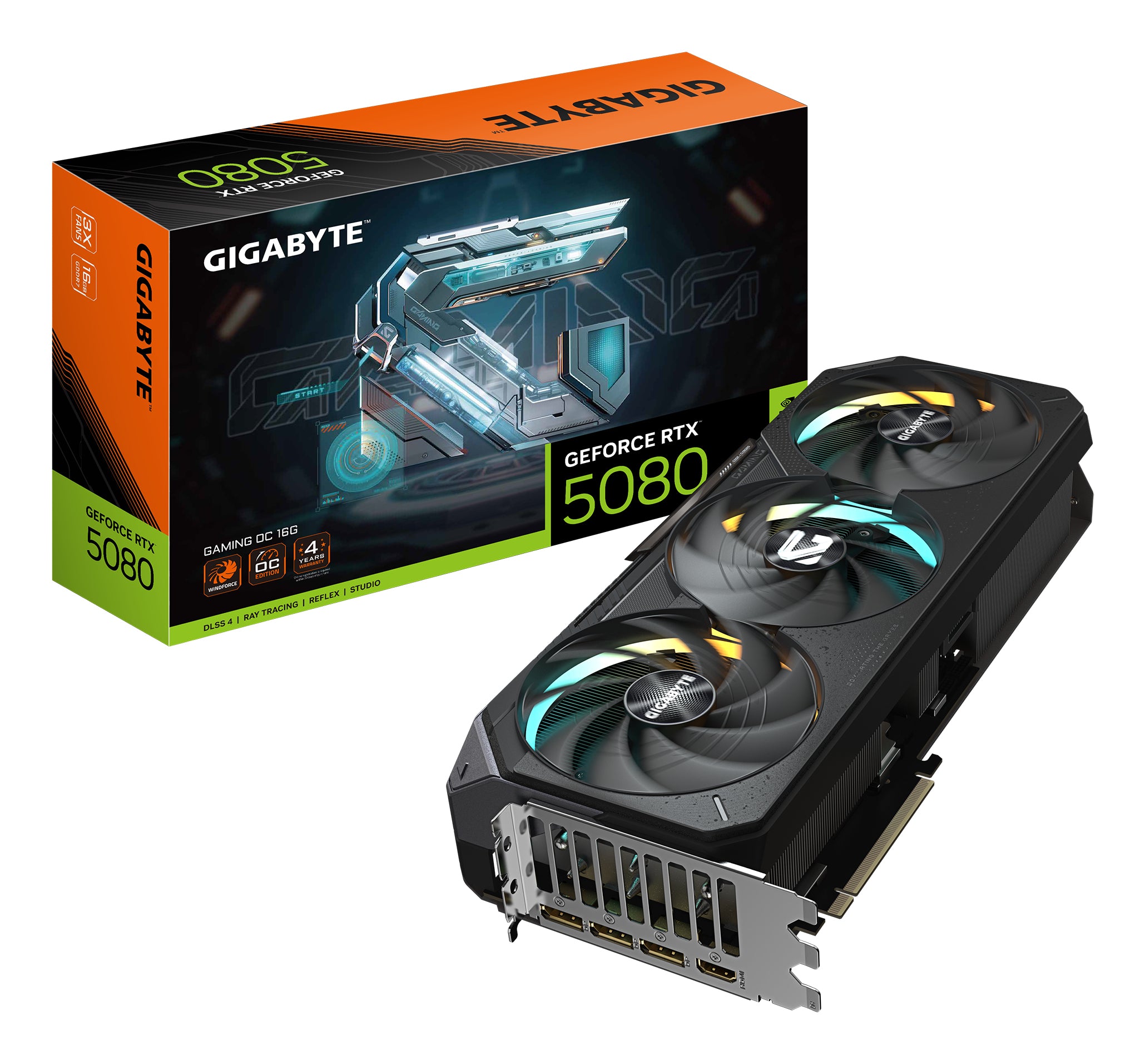 VGA PCIE16 RTX5080 16GB GDDR7/N5080GAMING OC-16GD GIGABYTE "GV-N5080GAMING OC-16GD 1.0"