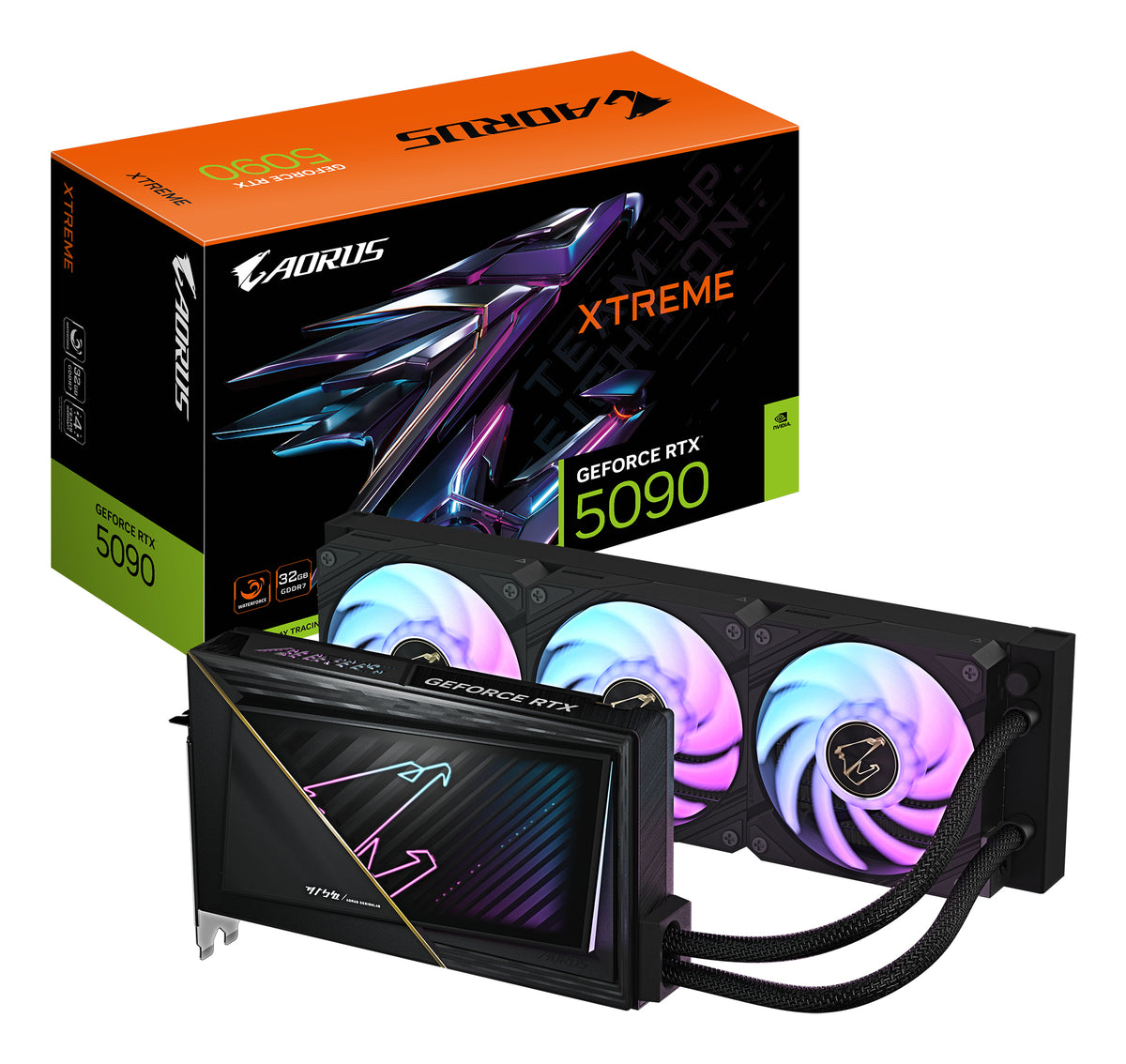 PLACA VIDEO Gigabyte AORUS GeForce RTX 5090 XTREME WATERFORCE 32G 