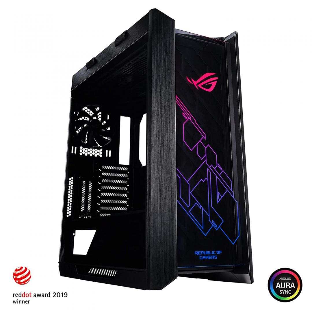 CARCASA ASUS Middle Tower, E-ATX, "ROG Strix Helios", fara sursa, sticla securizata, fan x 4, USB 3.1 gen1x4, USB 3.1 gen 2 Type-Cx1, Jack 3.5 mmx2,negru, "GX601 RS HELIOS"