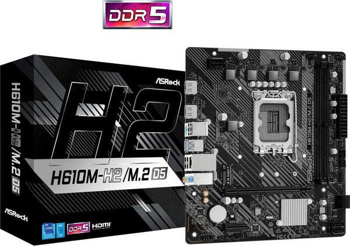 Placă de bază Asrock H610M-H2 D5 LGA 1700 "H610M-H2/M.2 D5" – Placi de baza