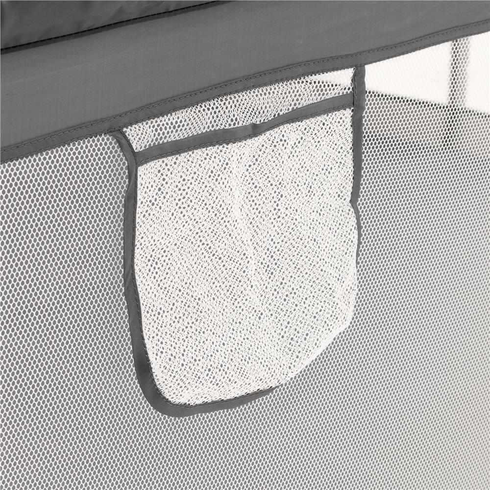 Tarc de joaca pliabil pentru copii, cu intrare cu fermoar, 200x180x66 cm, gri