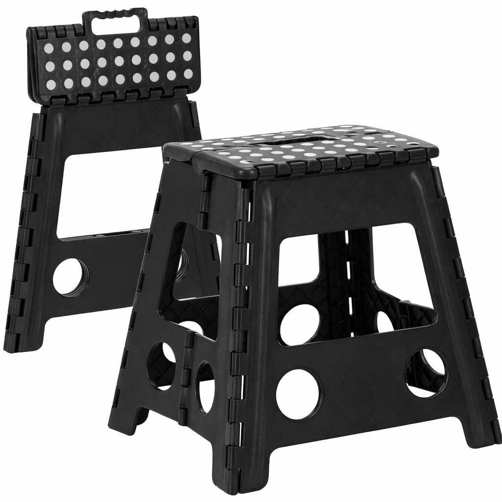Scaun inaltator multifunctional tip scara, antiderapant, 39 cm, maxim 150 kg, negru