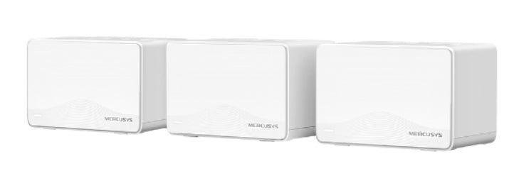 MESH MERCUSYS wireless, Wi-Fi 7 BE3600 Dual-Band, 3600 Mbps, 3× 1 Gbps Ports WAN/LAN,2.4 GHz|5 GHz,antena int x 4, standard 802.11be "Halo H25BE(3-pack)"