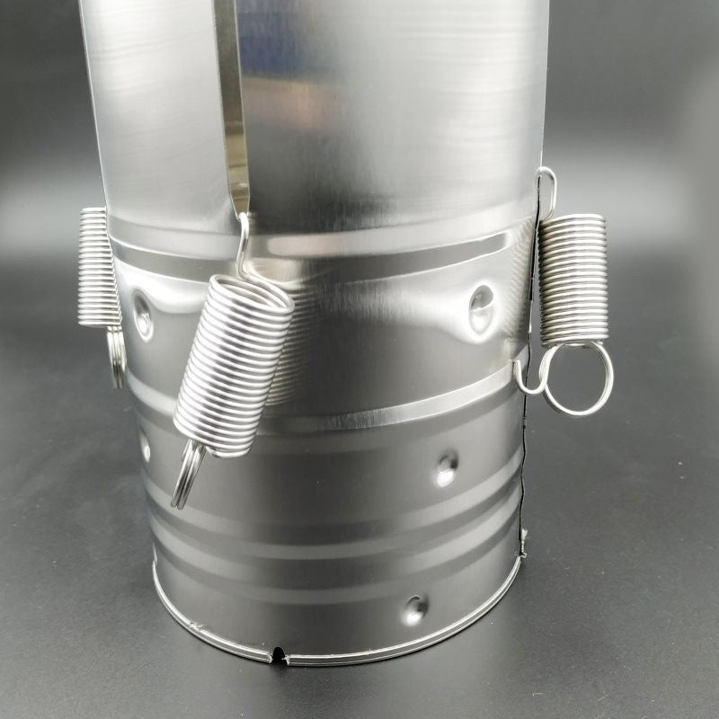 Presa din inox pentru preparat sunca presata, cu capac, dimensiune reglabila in 3 trepte, 15 x 15 x 18 cm, argintiu