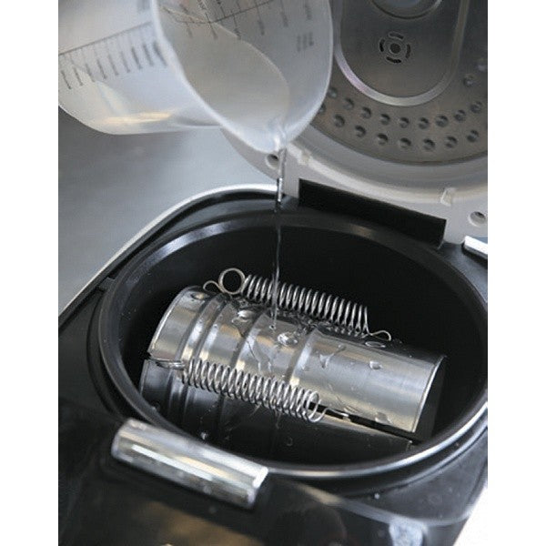 Presa din inox pentru preparat sunca presata, cu capac, dimensiune reglabila in 3 trepte, 15 x 15 x 18 cm, argintiu
